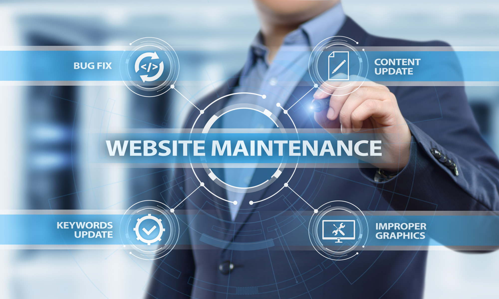 Website maintenance Business Internet Network Technology Concept.